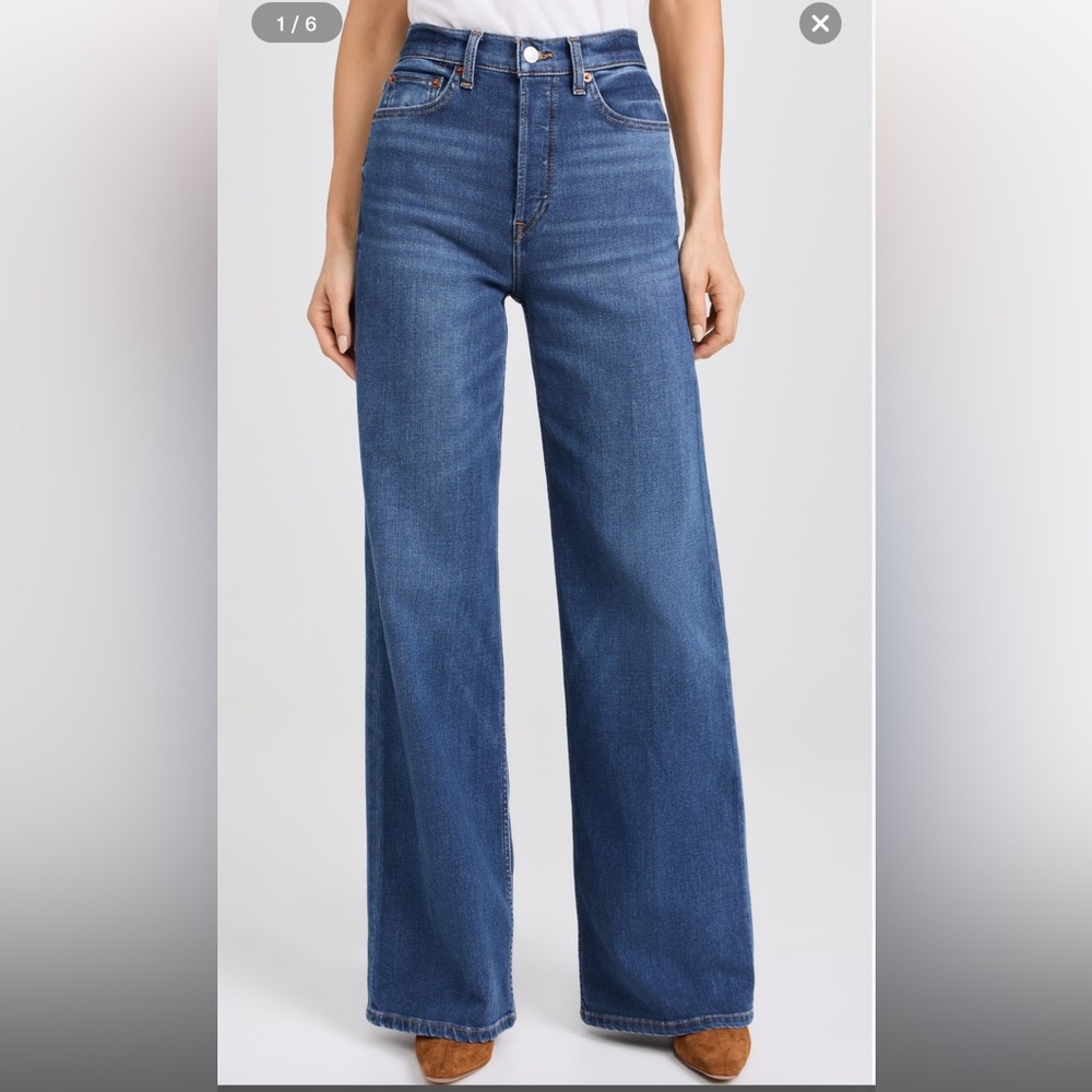 EUC Re/Done 70’s Ultra High Rise Wide Leg Jeans